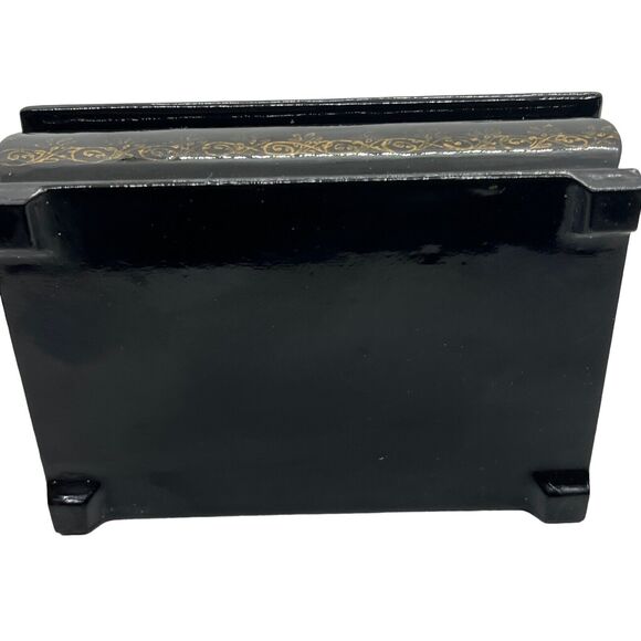 Russian Trinket Box Kholui Lacquer Wood Ruslan & Ludmila USSR Cold War Gift - Picture 10 of 16